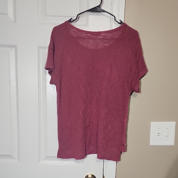 Cozy Casual Asymmetrical Blouse in Purple and Pink - Picture 3 of 7